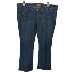 James Jeans Women's Dry Aged Bootcut Low Rise Dark Wash Denim Blue Size 32